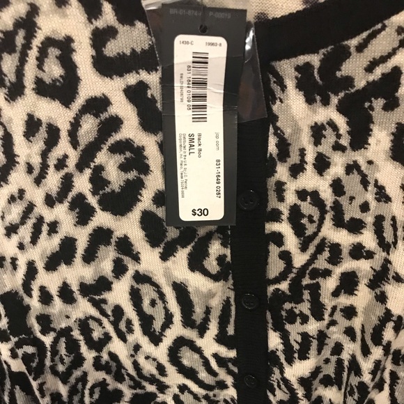 Black and White Animal Print Cardigan - Picture 3 of 5